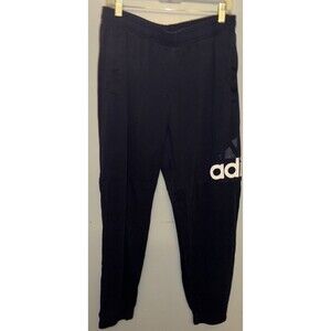Adidas Jogger Pants Mens Blue  X-Large  Logo Performance Jersey Tapered Pockets